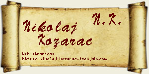 Nikolaj Kozarac vizit kartica